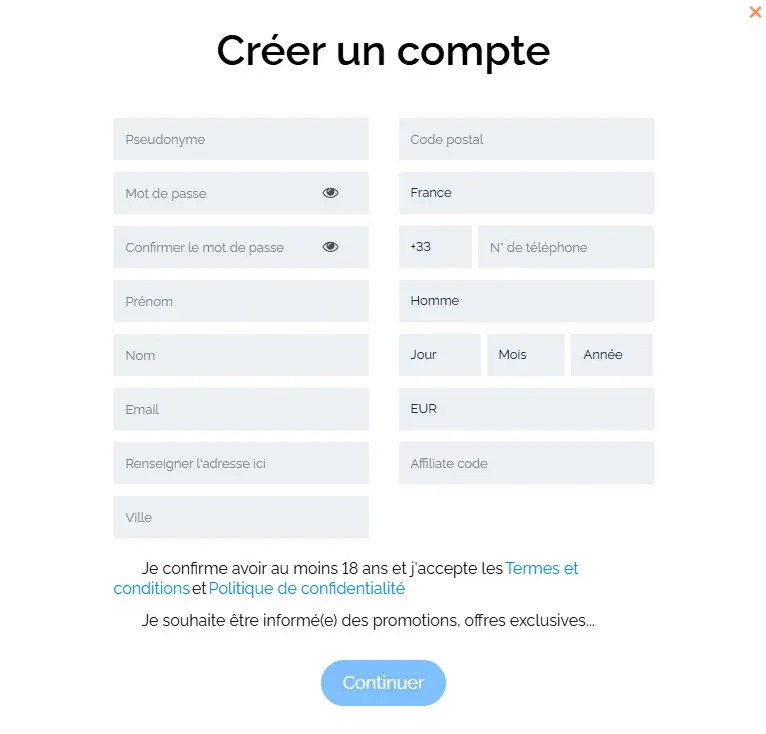 Proceso de registro KUBET CASINO